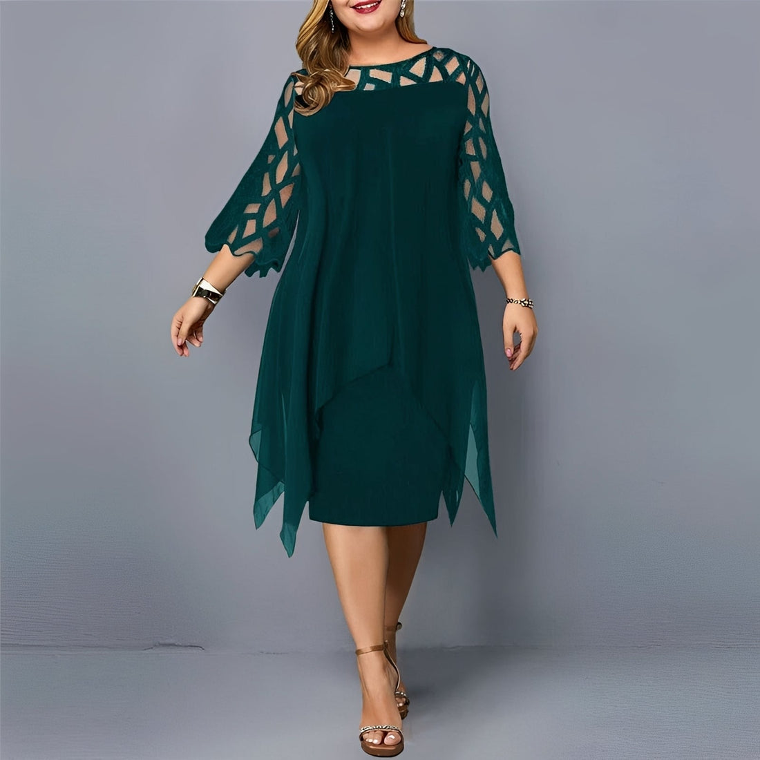 Eleanor - Robe élégante en chiffon mi-longue