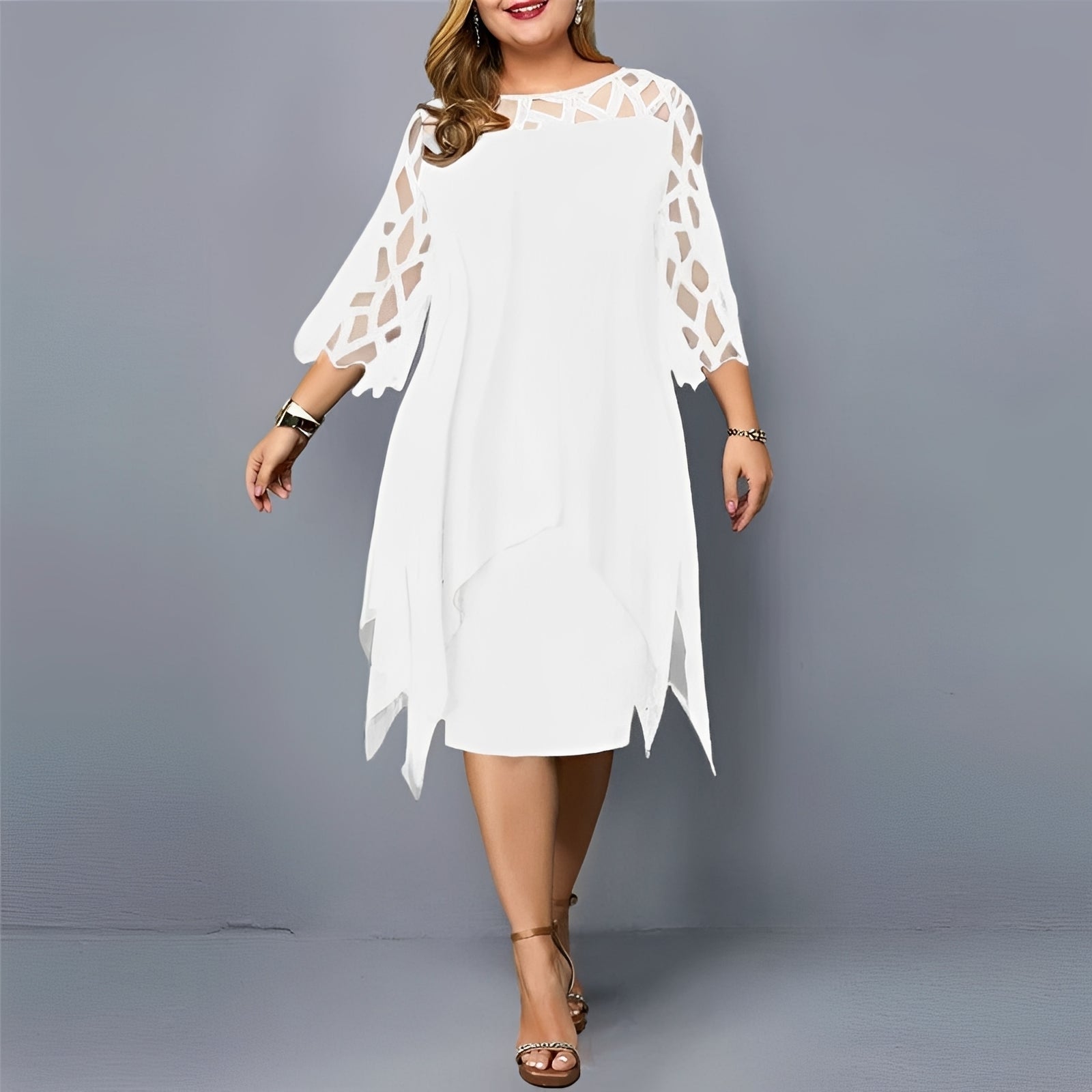 Eleanor - Robe élégante en chiffon mi-longue