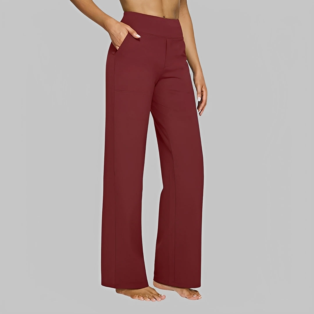 Roxanne - Pantalon à Taille Haute Élastique