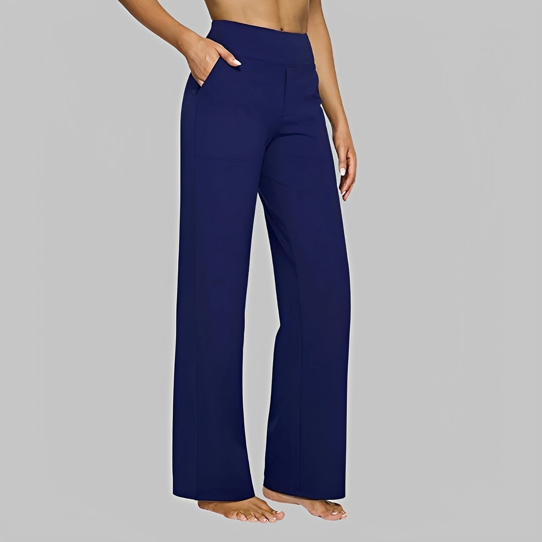 Salma - Pantalon ample à taille haute