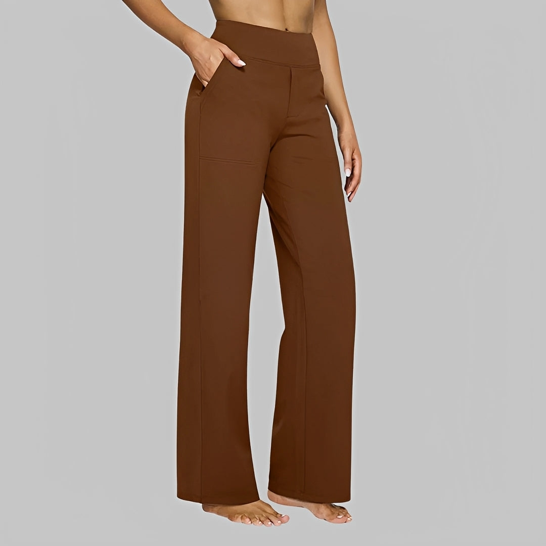 Salma - Pantalon ample à taille haute