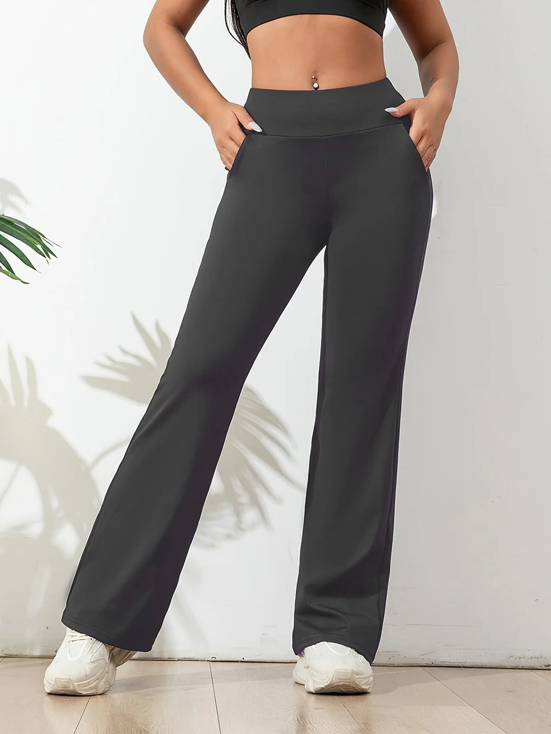 Lucia - Pantalon Large Décontracté Taille Haute
