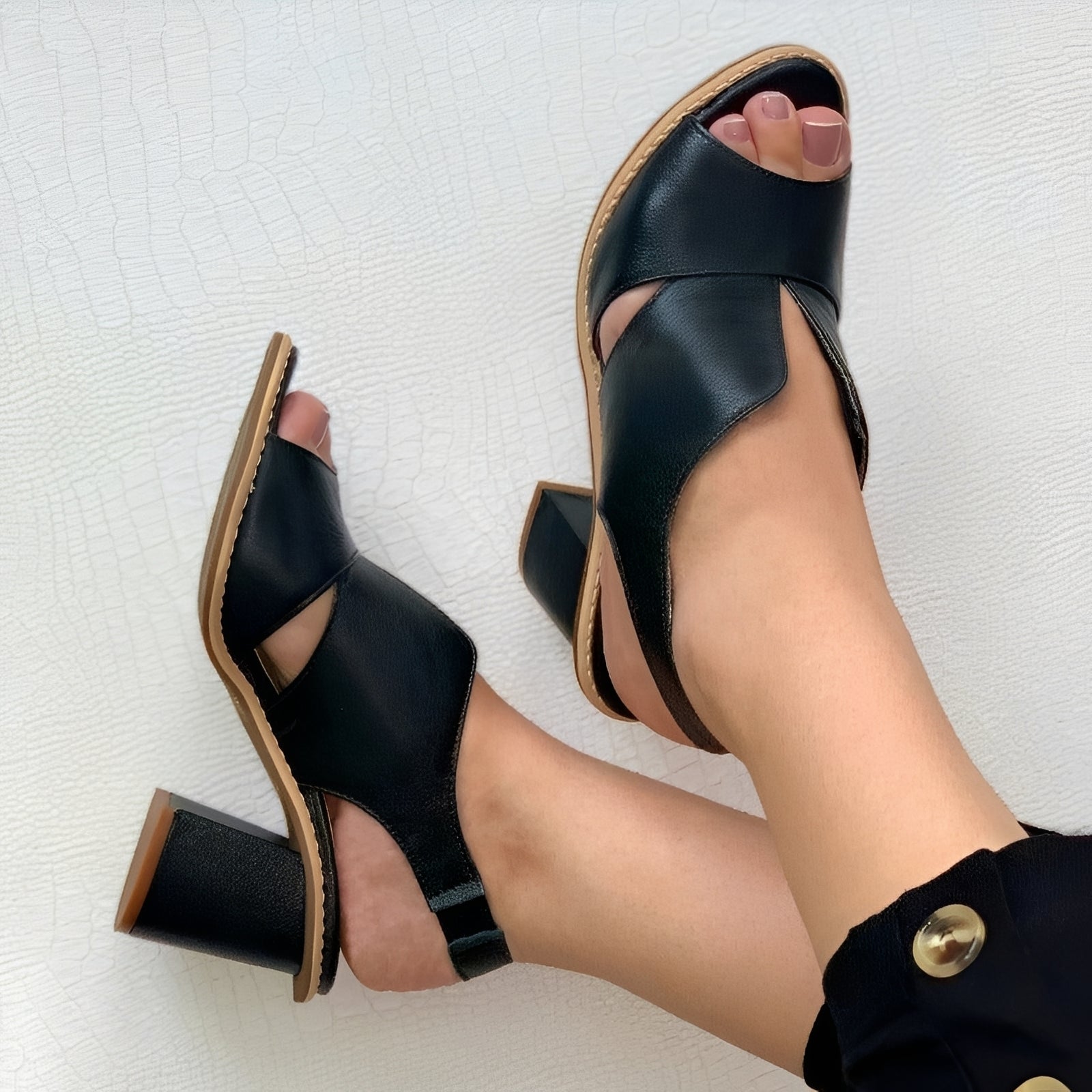Anita - Sandales stylées à bout ouvert