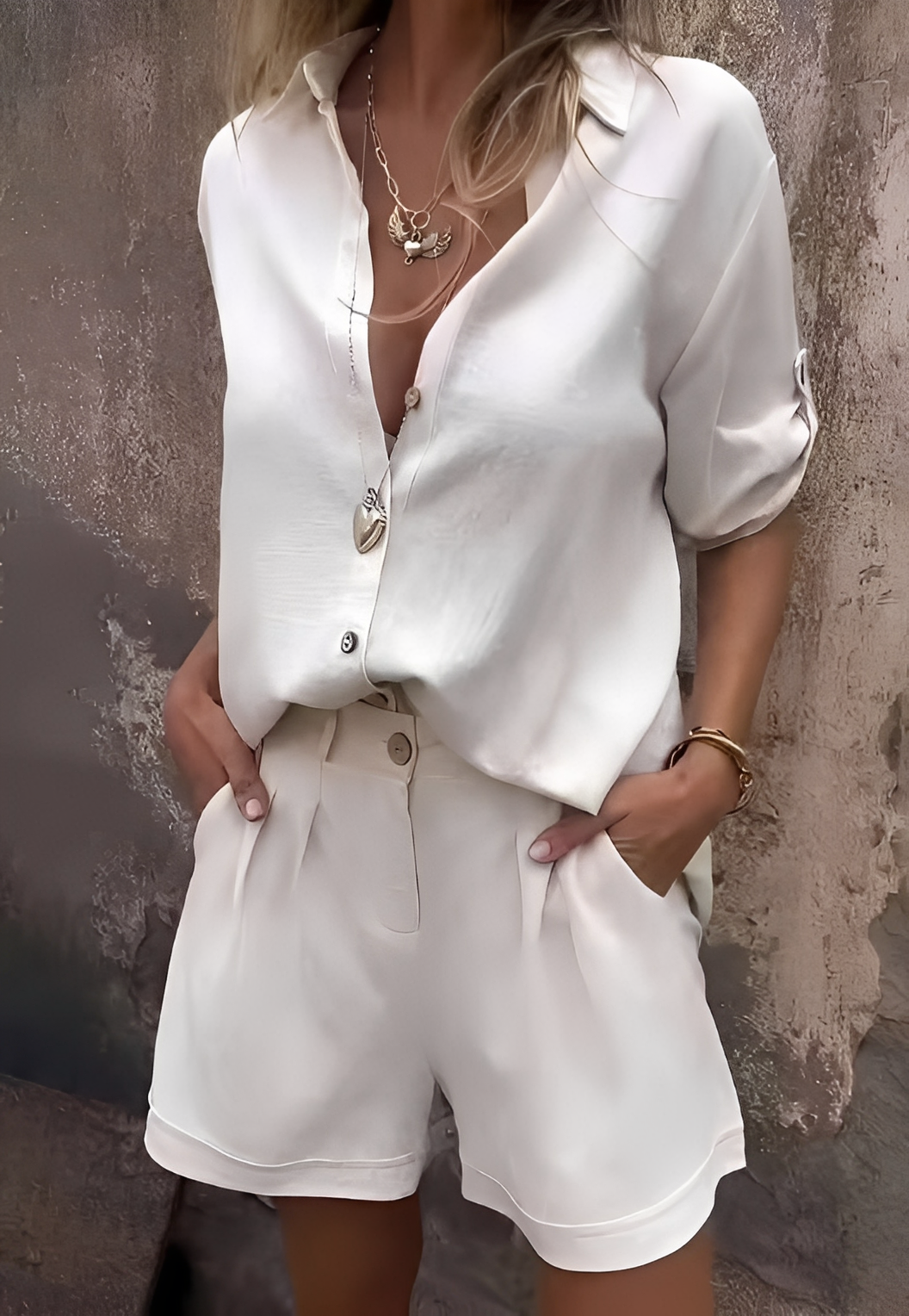 Minnie - Ensemble blouse et short relax