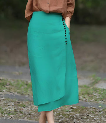 Manda - Jupe asymétrique chic coupe A pour femmes