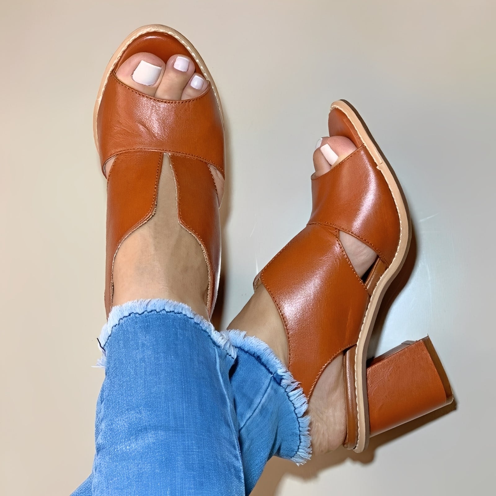 Anita - Sandales stylées à bout ouvert