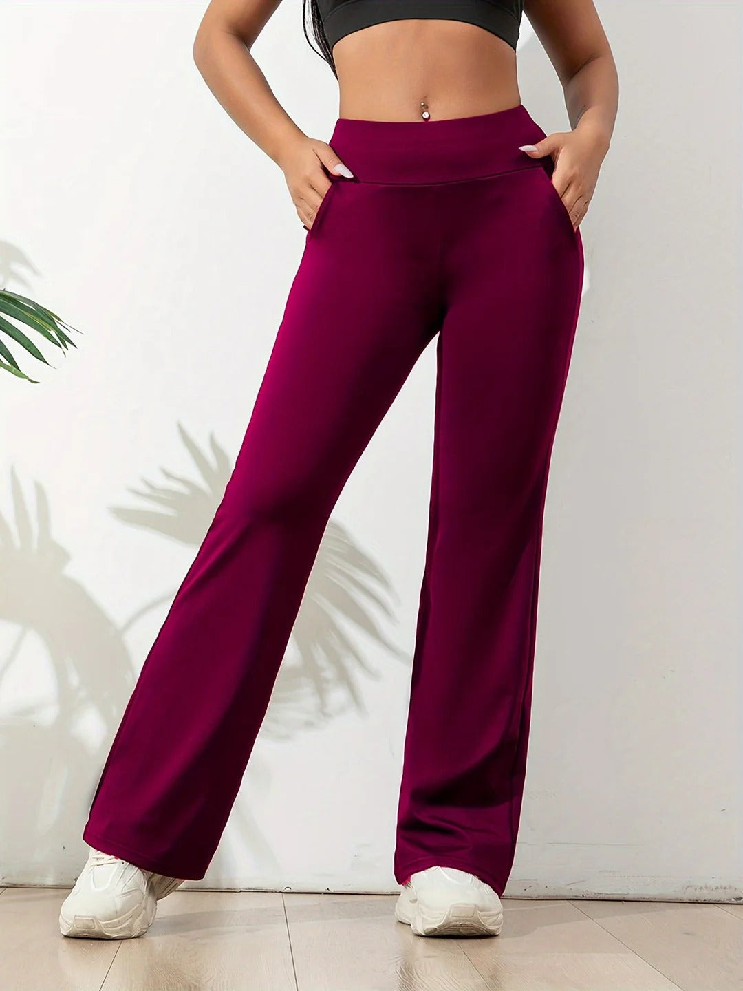 Lucia - Pantalon Large Décontracté Taille Haute