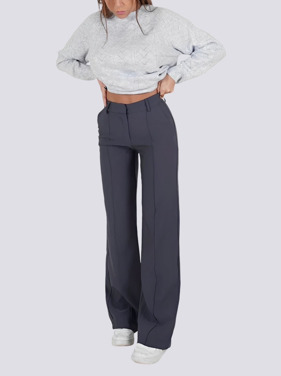 Amelie - Pantalon élégant à taille haute et coupe droite