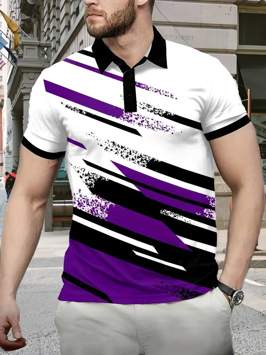 Aaron - Polo chic avec motif pour hommes