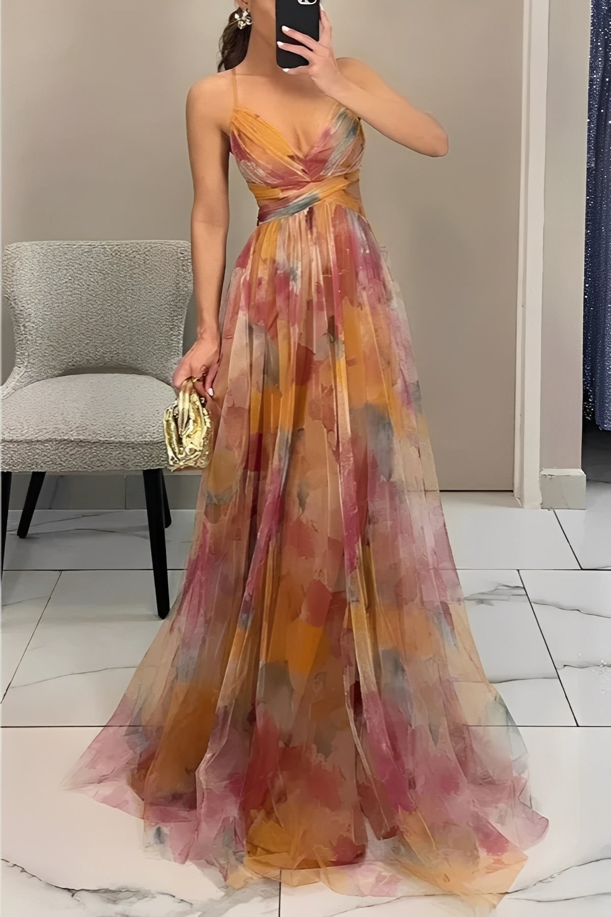 Davina - Robe Maxi Évasée Élégante