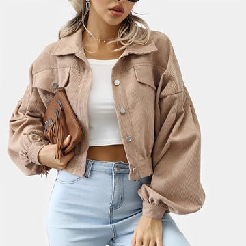 Lilian - Manteau Court avec Finition Élégante