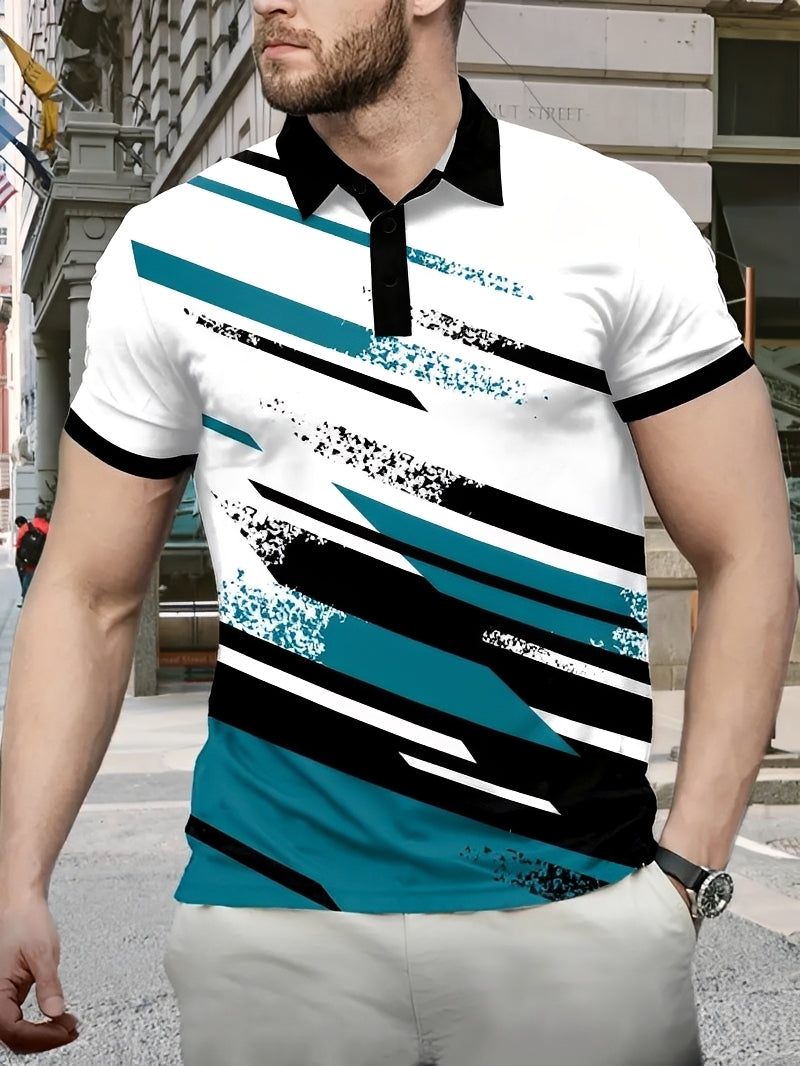 Aaron - Polo chic avec motif pour hommes