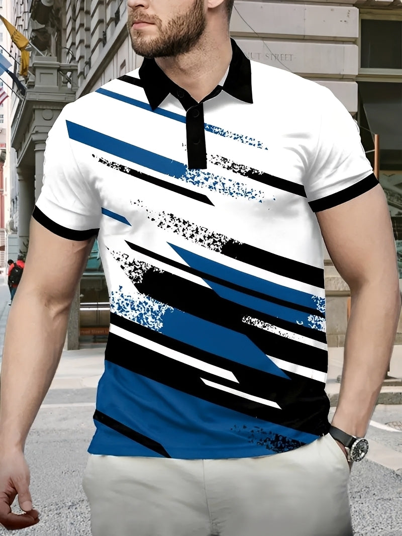 Aaron - Polo chic avec motif pour hommes