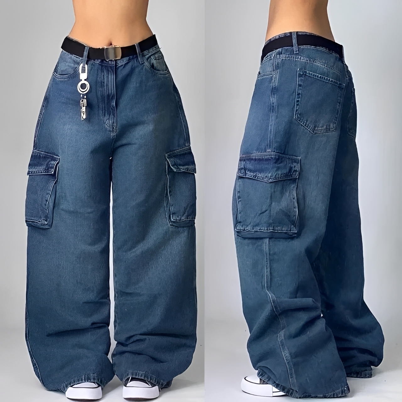 Elsie - Grand Pantalon Cargo Chic