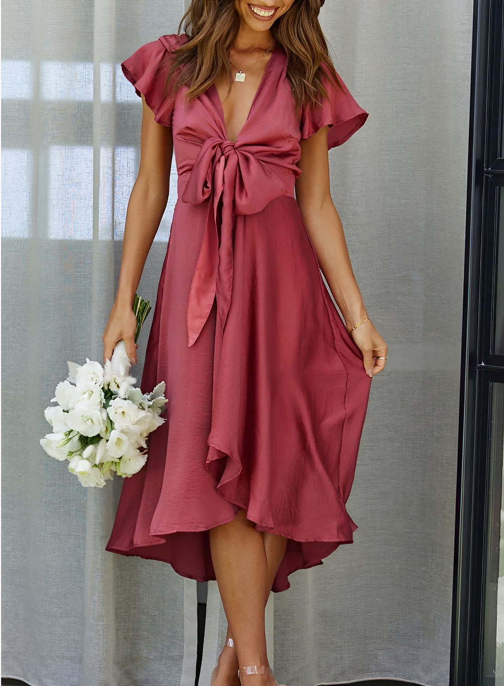 Ellia - Robe chic et asymétrique pour femmes
