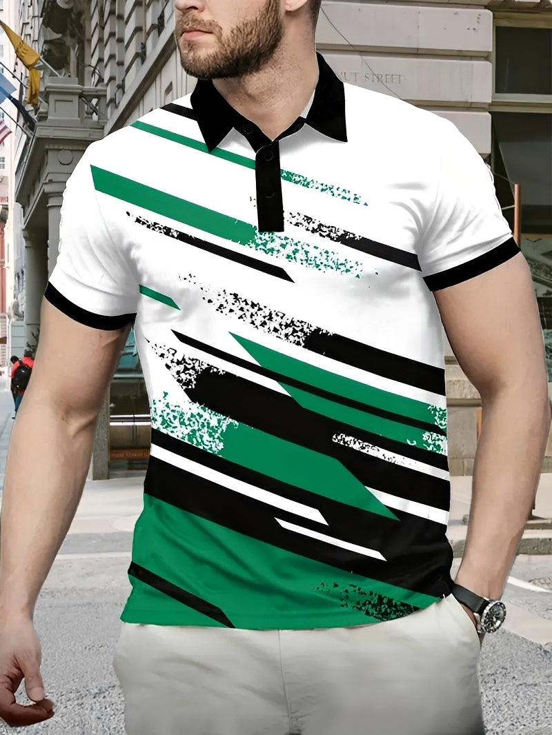Aaron - Polo chic avec motif pour hommes