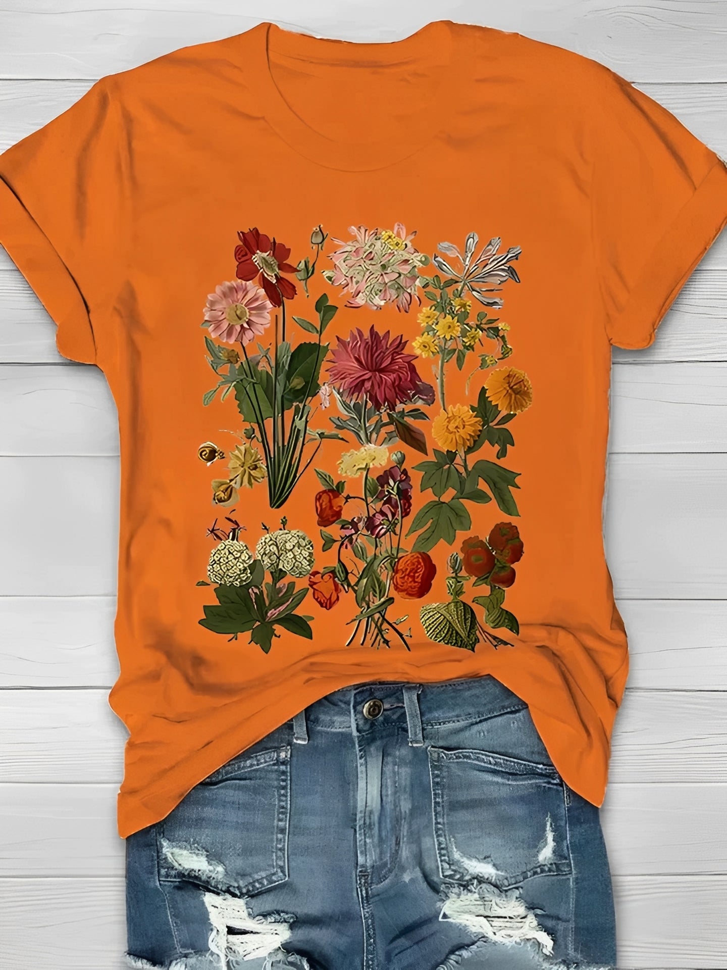 Annalise - T-shirt tendance avec motif floral pour femmes