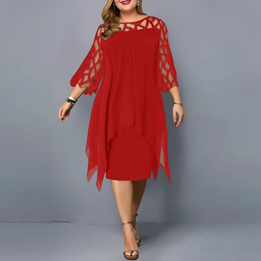 Eleanor - Robe élégante en chiffon mi-longue