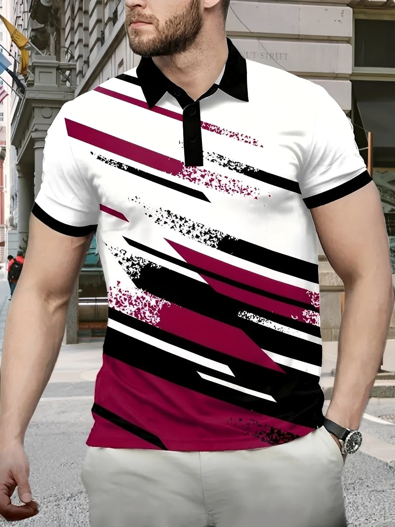 Aaron - Polo chic avec motif pour hommes
