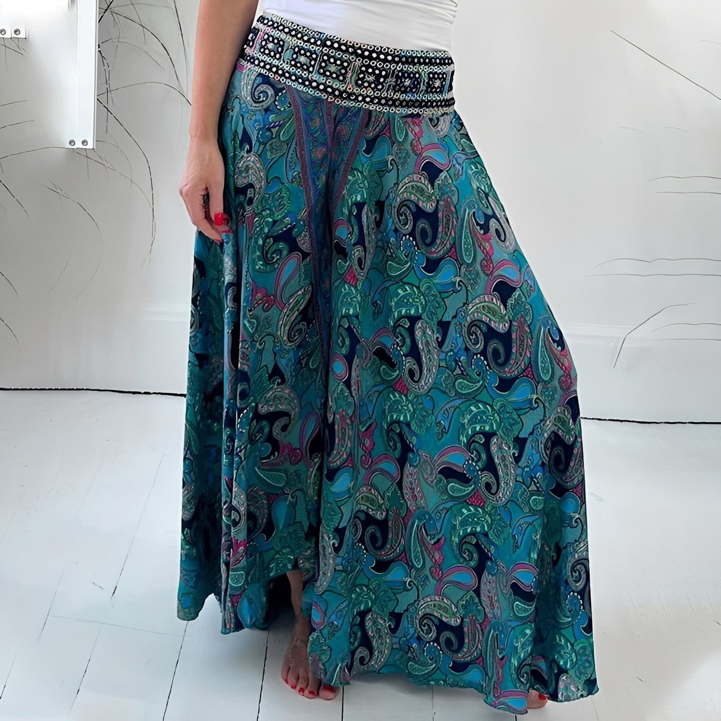 Jasmin - Jupe chic avec motif ethnique pour femmes