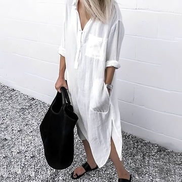 Susan - Robe large avec fente décontractée