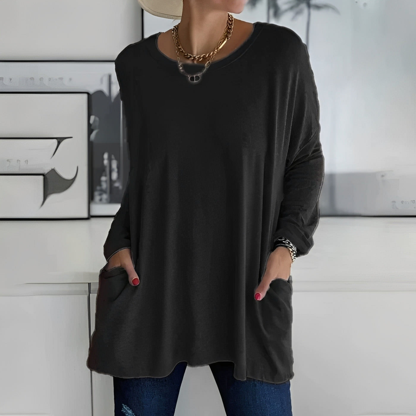 Chantelle - Robe-chemise longue avec poches