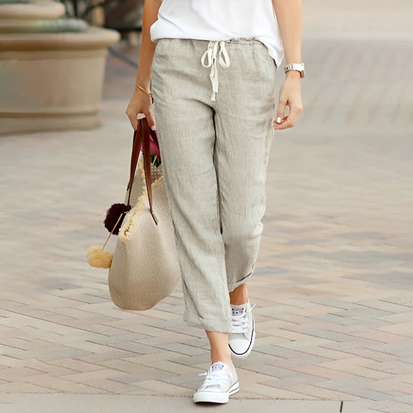 Kaci - Pantalon avec taille élastique pour le confort