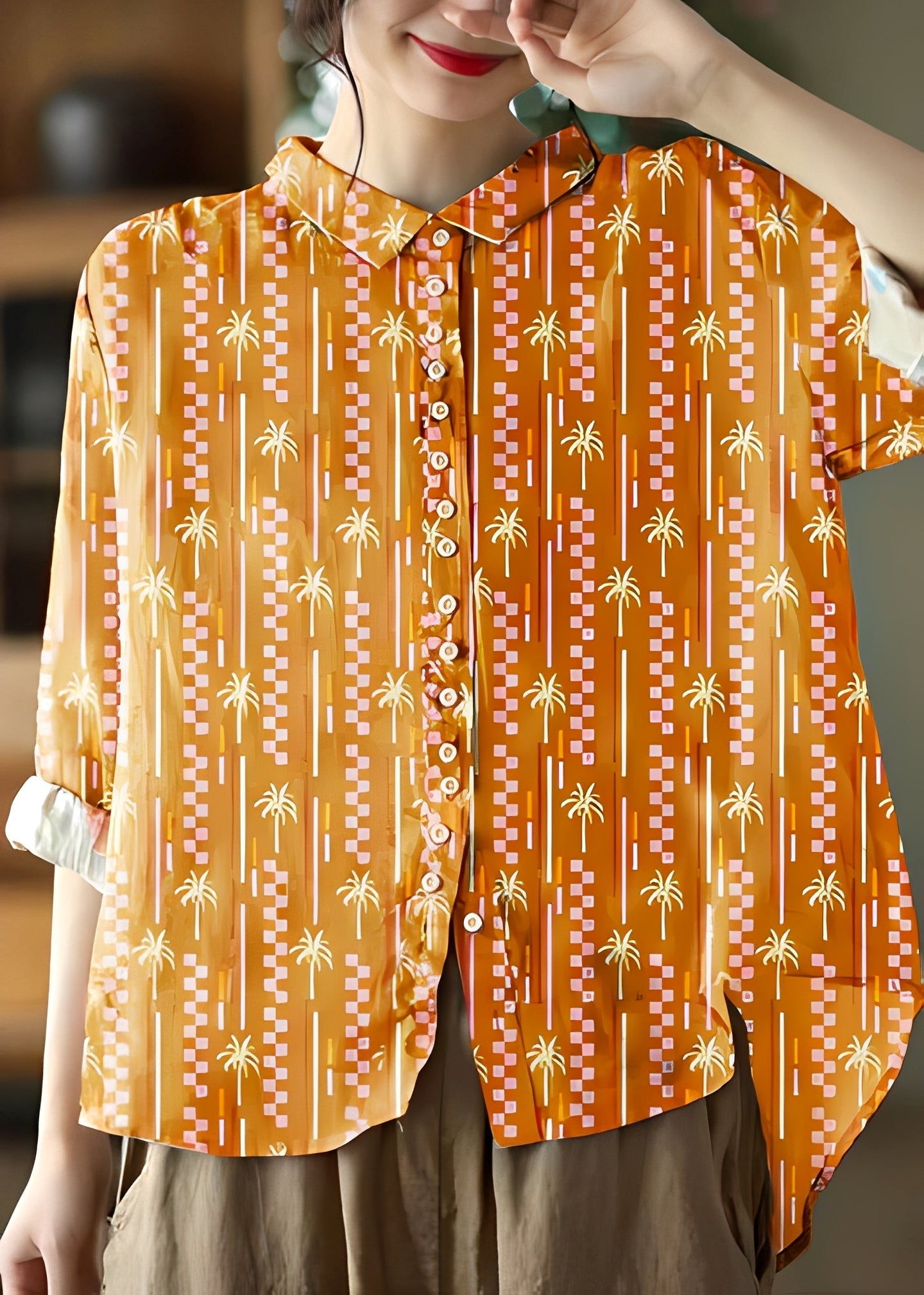 Tianna - Blouse classique à manches longues pour femmes
