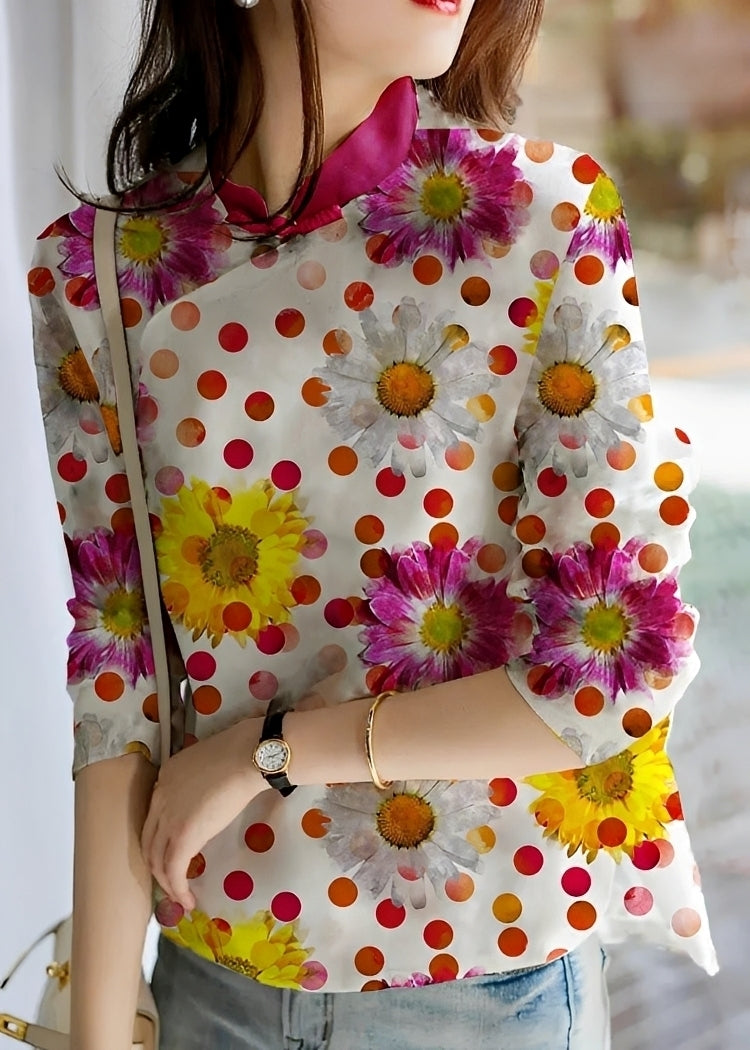 Margaret - Blouse chic à fleurs pour femmes