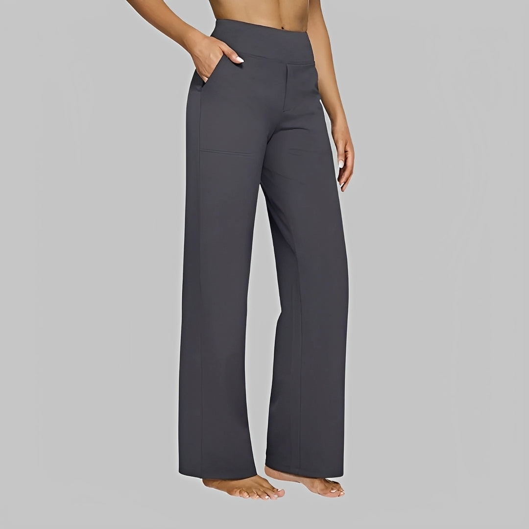 Salma - Pantalon ample à taille haute