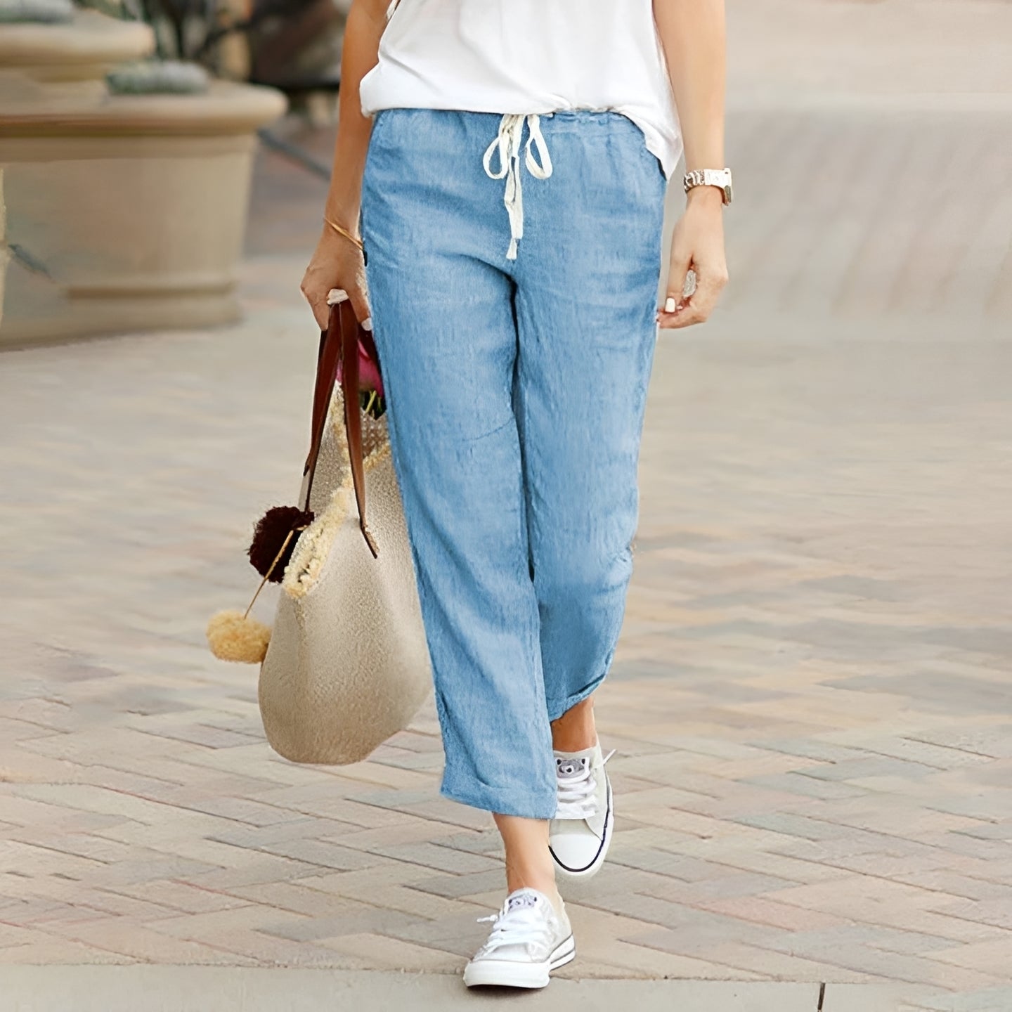 Kaci - Pantalon avec taille élastique pour le confort