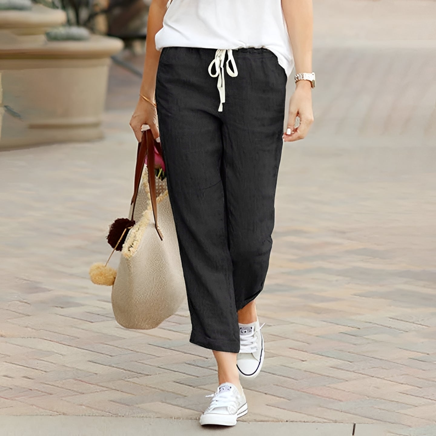 Kaci - Pantalon avec taille élastique pour le confort