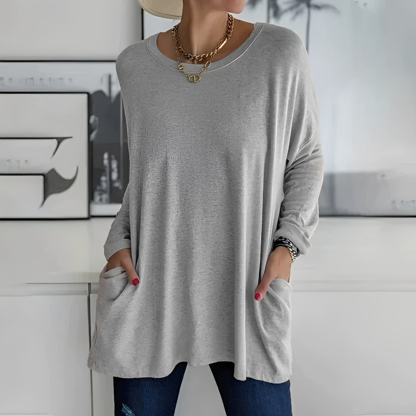 Chantelle - Robe-chemise longue avec poches