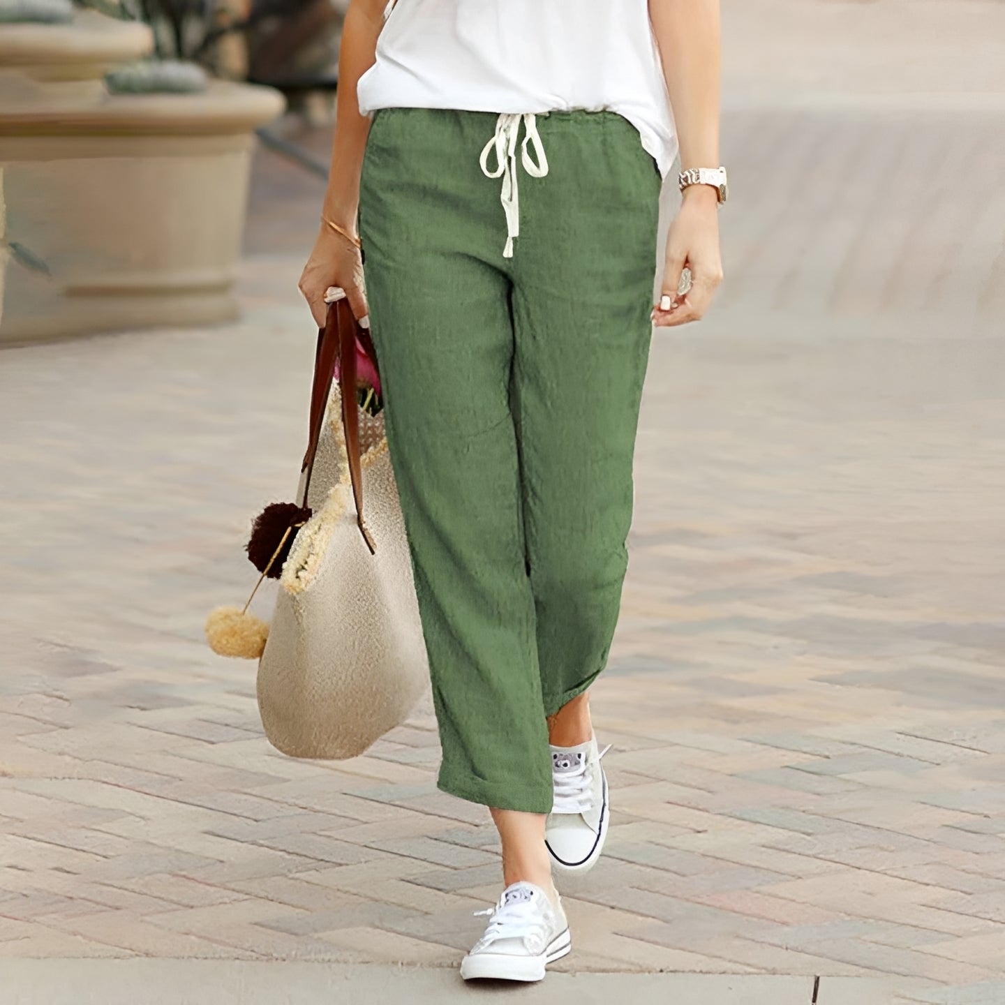Kaci - Pantalon avec taille élastique pour le confort