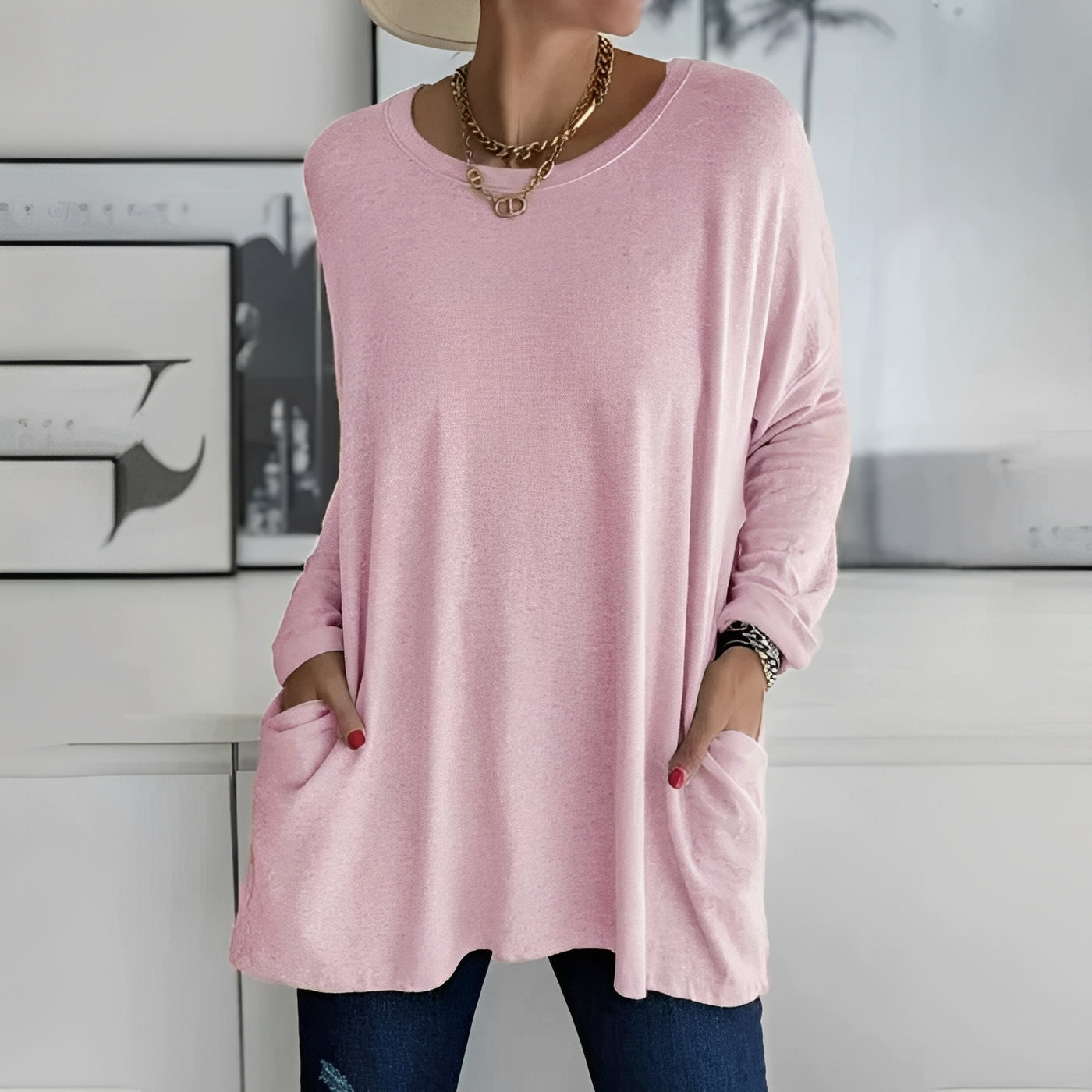 Chantelle - Robe-chemise longue avec poches