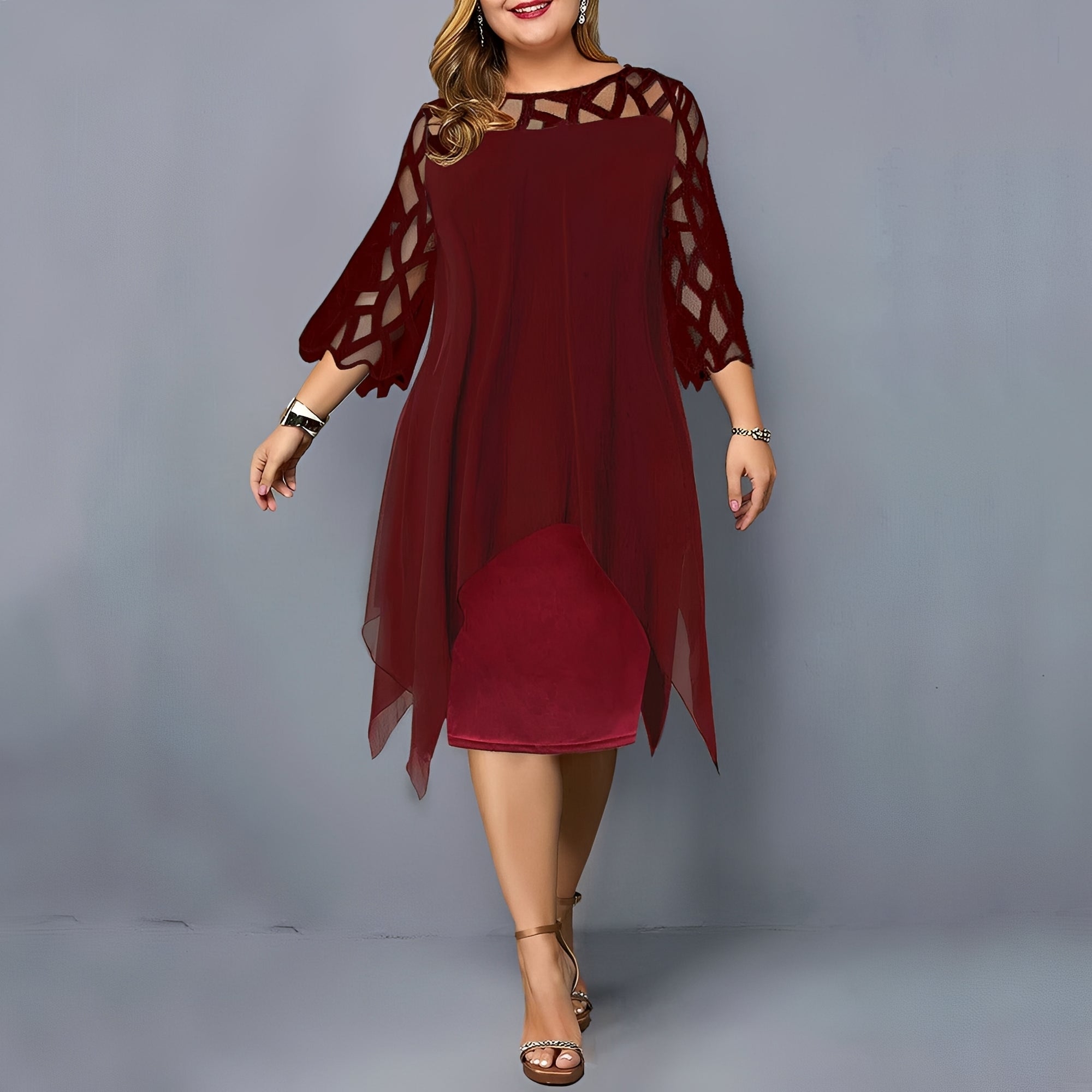 Eleanor - Robe élégante en chiffon mi-longue