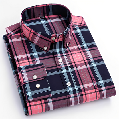 Aldrine - Chemise relax à manches longues pour homme