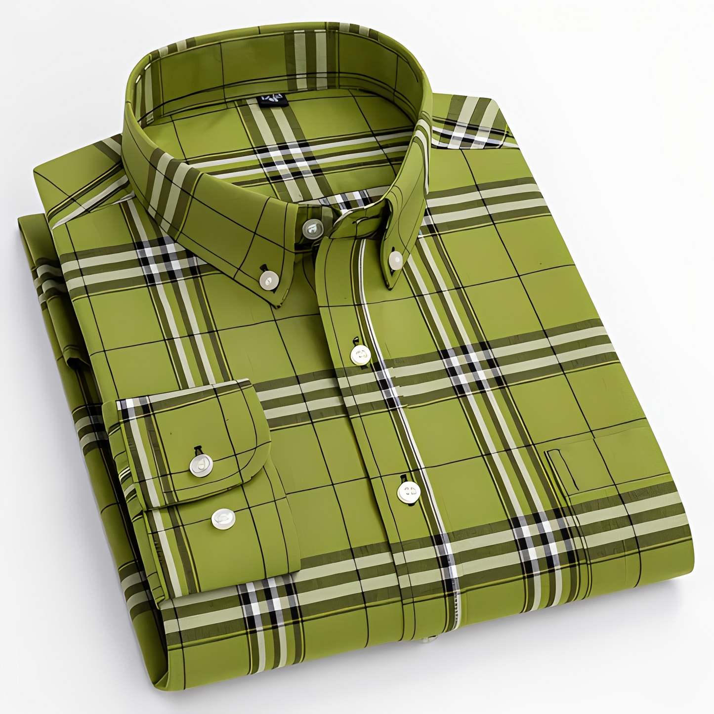 Aldrine - Chemise relax à manches longues pour homme