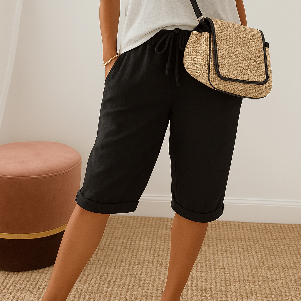 Aaliyah - Shorts pour femme avec ceinture