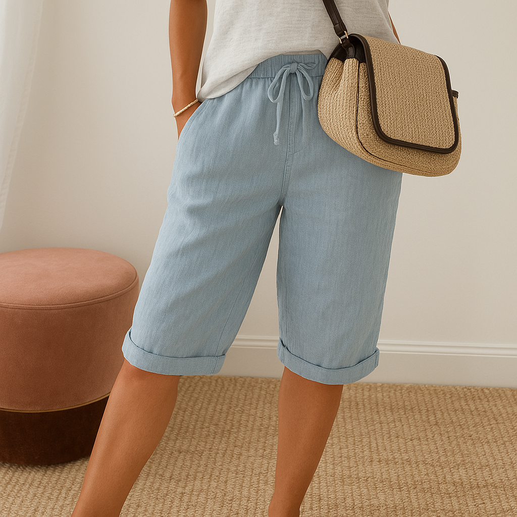 Aaliyah - Shorts pour femme avec ceinture