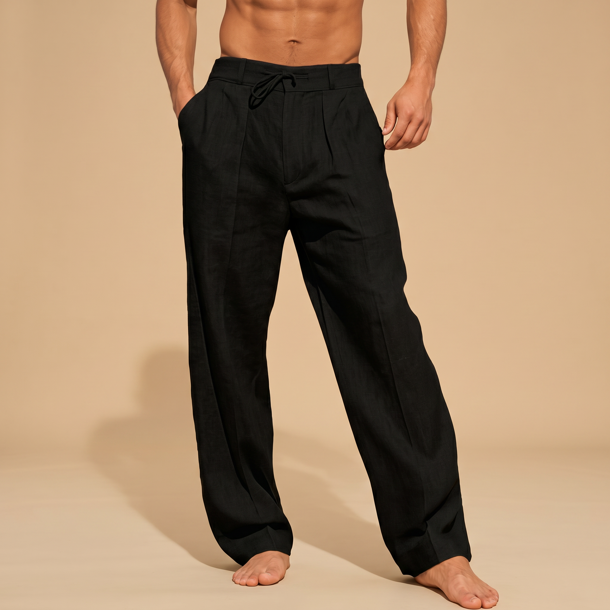 Alfie - Pantalon Aisé à Coupe Droite