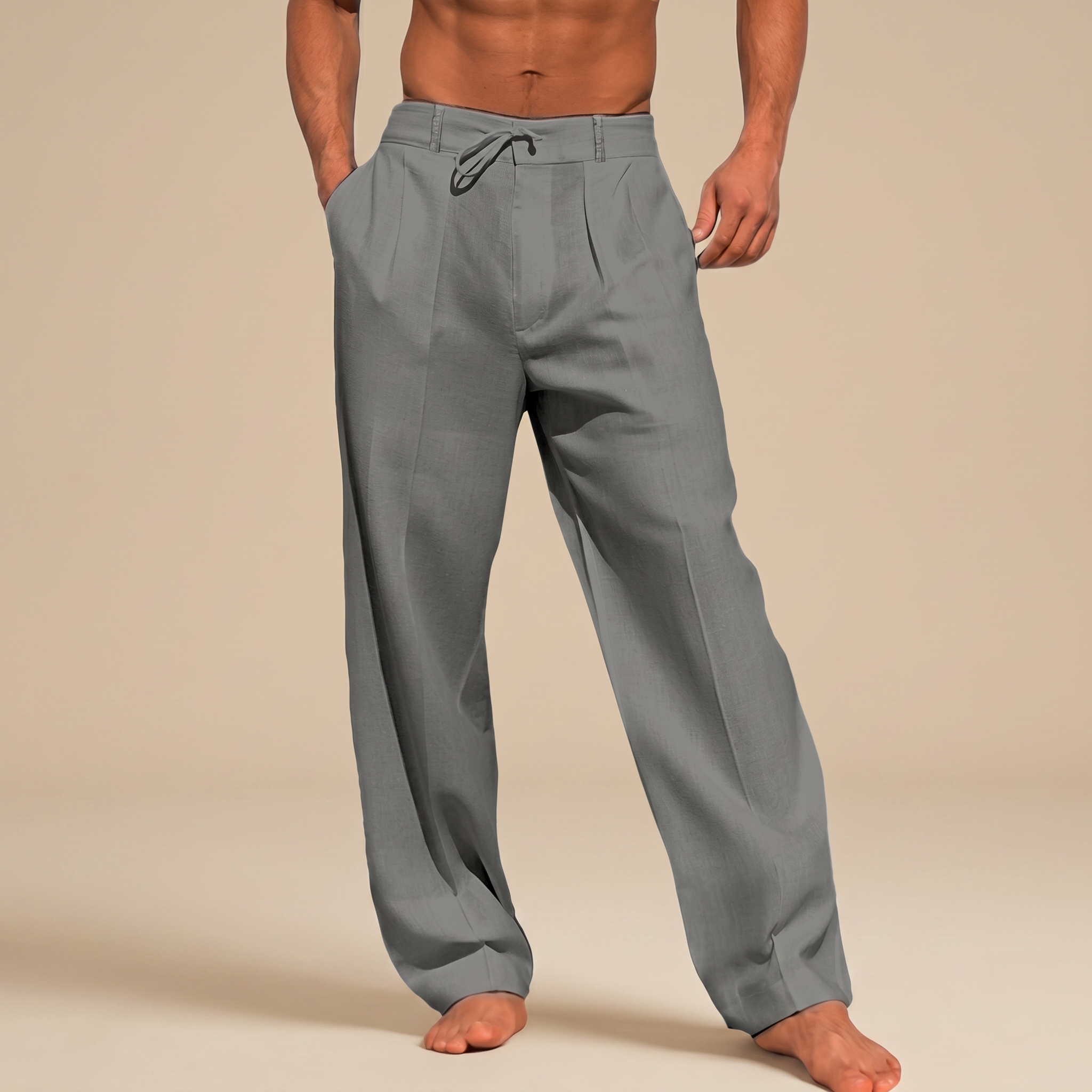 Alfie - Pantalon Aisé à Coupe Droite