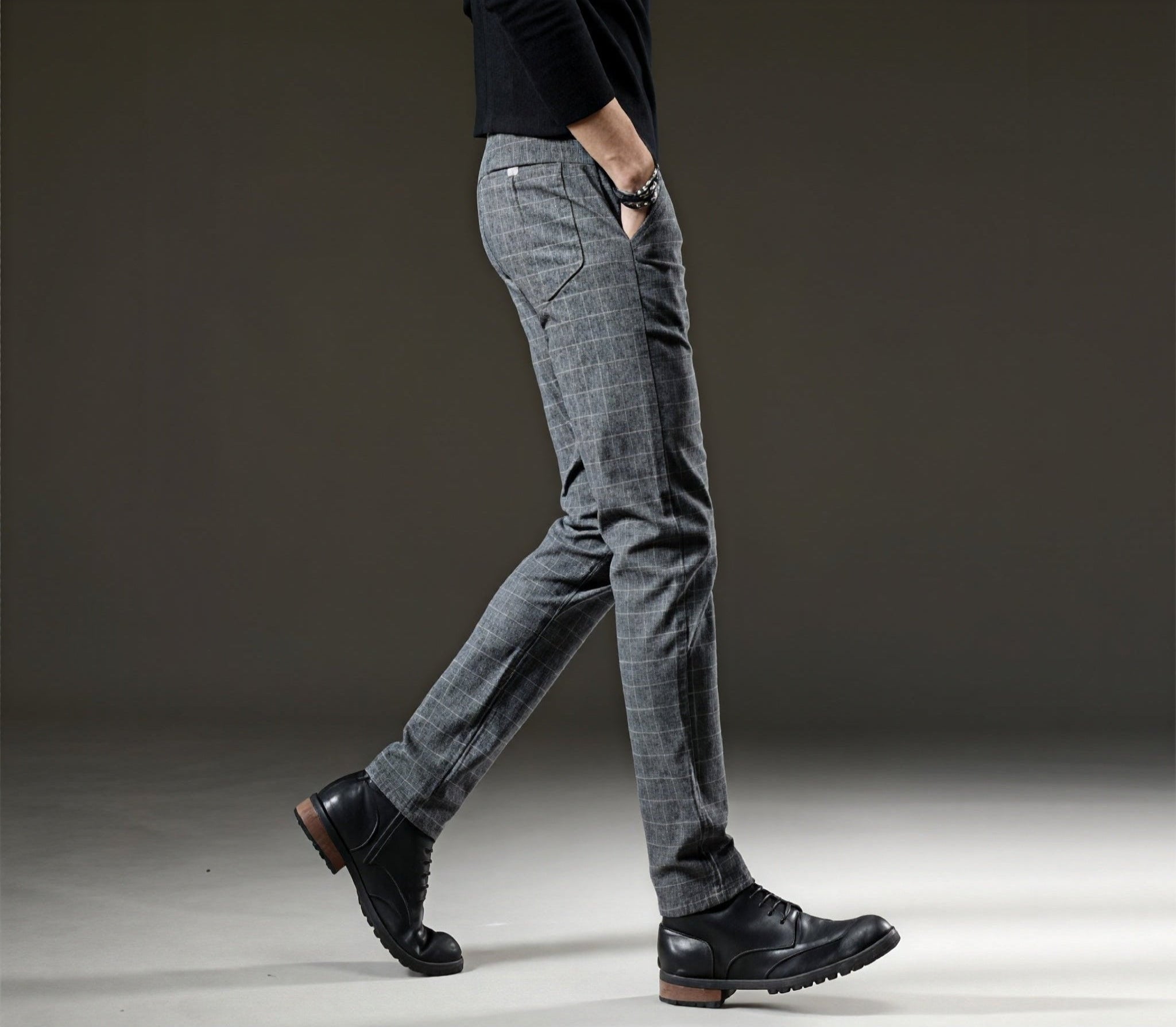 Alexander - Pantalons en tissu à motif écossais